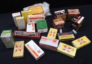 lot 77 image: EMPTY BULLET BOXES WITH 12 GAUGE RELOADERS