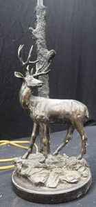 lot 102 image: WHITETAIL DEER LAMP