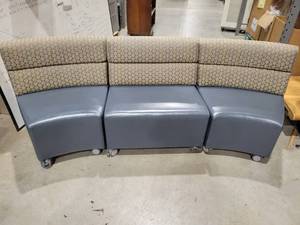 lot 31 image: Rolling Couch Chairs (529527) Two Corner Units and One Straight Unit