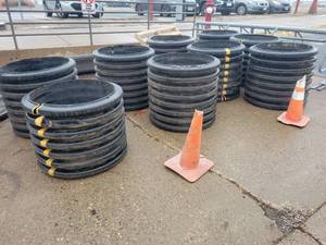 lot 21 image: Total of 9 Large Plastic Piping (529958) Cut at Different Lengths