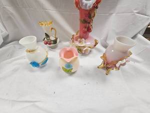 Stevens & Williams Applied Flower Vases