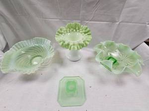 Fenton Green Glassware
