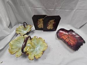 Leather Book Ends-Serving Dishes