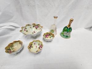 Hand Painted Dishes and Bells
