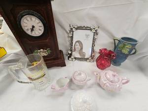 Roseville Vase and Mantel Clock