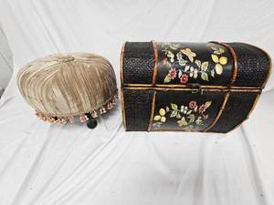 Vintage Ottoman and Storage Box
