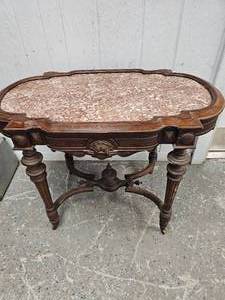 Mahoghany Table with Marble Top