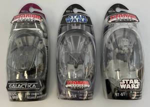 lot 6 image: Misc. STAR WARS & Battlester Galactica Titanium Series Die-Cast Miniatures (NIB) (Relisted Do To No Show)