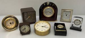 lot 97 image: Misc. Small Table Top Clocks