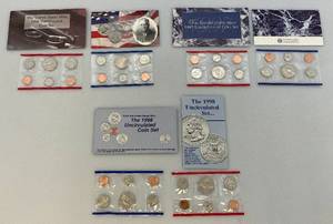 lot 111 image: 1996, 97 & 98 U.S. Mint Uncirculated Coin Sets