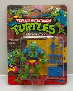 lot 119 image: 1989 TMNT (GENHGHIS FROG) New On Card, Card Has Issues On Upper Right Corner  (Relisted Do To No Show)