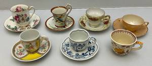 lot 127 image: Misc. Vintage Collectible Miniature China Cups, Saucers & More