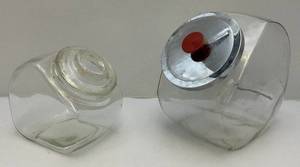 lot 156 image: Two Vintage Lidded Countertop Candy Canisters