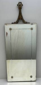 lot 175 image: Antique Ornate  Doubled Mirror With Rosettes (Has Chip In Upper Right Corner On Back Of Mirror)