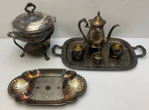 lot 185 image: Group Of Vintage Misc. Silver Plated Items