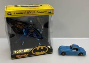 lot 190 image: Vintage Tootsie Toy Jaguar XK 140 & Limited 100th Edition Batman (NIB)