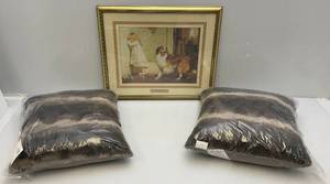 lot 200 image: Two Decorative Pillows (NIB) & More
