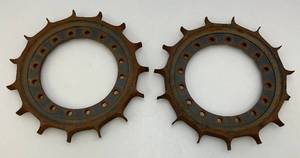 lot 201 image: Two 16 12 Large Heavy Metal Sprockets
