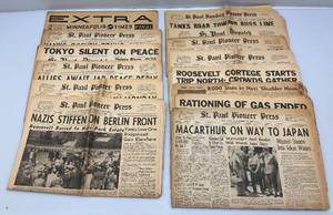 lot 246 image: 1945 Wartime Newspapers