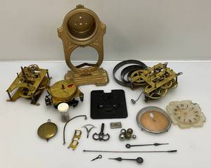 lot 247 image: Misc. Vintage Clock Parts (GREAT FOR STEAMPUNK)