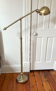Brass Adjustable Height Floor Lamp