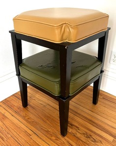 Two Mid Century Style Footstools  Ottomans