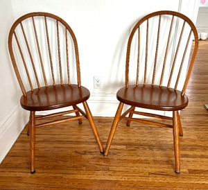 Pair of Pretty Wooden Chairs