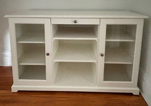 White Media Console Cabinet