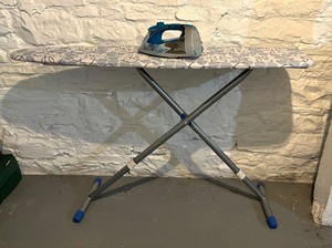 Ironing Board with Sunbeam Iron