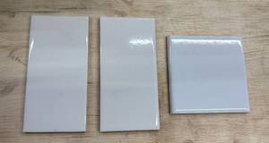 lot 31 image: Snow White Tile Bullnose - 4 x 4  3 x 6