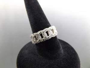 .925 Sterling Silver Art Nouveau Band Ring Size 5