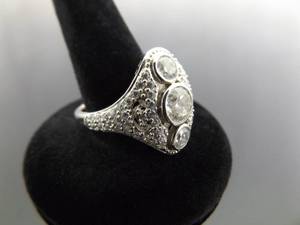 .925 Sterling Silver Silpada Zirconia Ring Size 10
