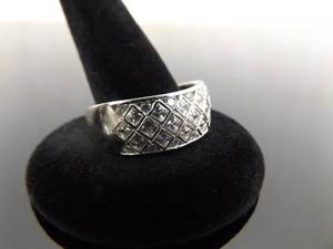 .925 Sterling Silver Zirconia Ring Size 11