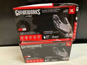 XL Black Nitrile Gloves