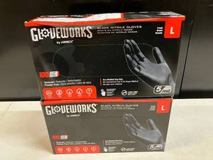 Large Black Nitrile Gloves