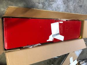 lot 41 image: Husky Ready-to-Assemble 24-Gauge Steel Freestanding Garage Cabinet in Red (36.6 in. W x 72 in. H x 18.3 in. D) Customer Returns See Pictures