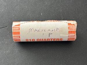 lot 45 image: Roll of Maryland Quarters
