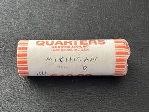 lot 52 image: Roll of Michigan Quarters