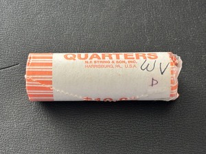 lot 54 image: Roll of West Virginia Quarters