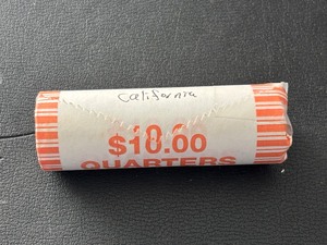 lot 55 image: Roll of California Quarters