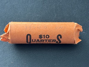 lot 56 image: Roll of 1974-D Quarters Uncirculated