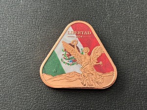 lot 58 image: 1 Ounce .999 Fine Copper Libertad Colored