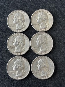 lot 95 image: Silver Washington Quarters