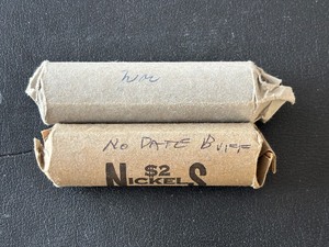 lot 78 image: Roll of War Nickels and No Date Buffalo Nickels