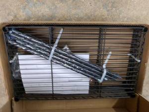 Metal Wire Shelf Storage Rack - 51x32x12 cm