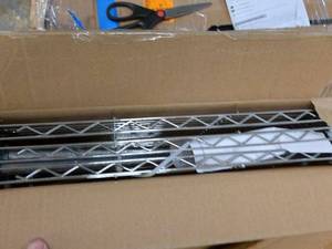 Set of 3 Stainless Steel Shelf Supports - 46x21.2x9 cm