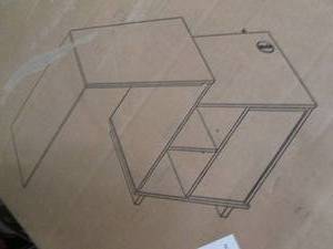 New Ameriwood Home Desk  Cabinet Combo with Wireless Hub