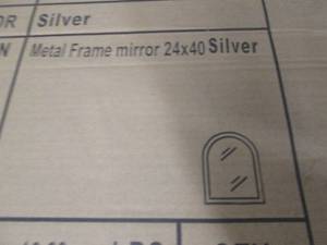 Metal Frame Mirror 24x40 Silver
