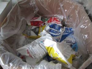 Pallet Box of Ice Melt Products - Bags of Calcium Chloride and Sodium Chloride