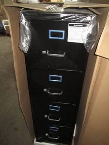Staples 4-Drawer Letter Size Filing Cabinet - Black